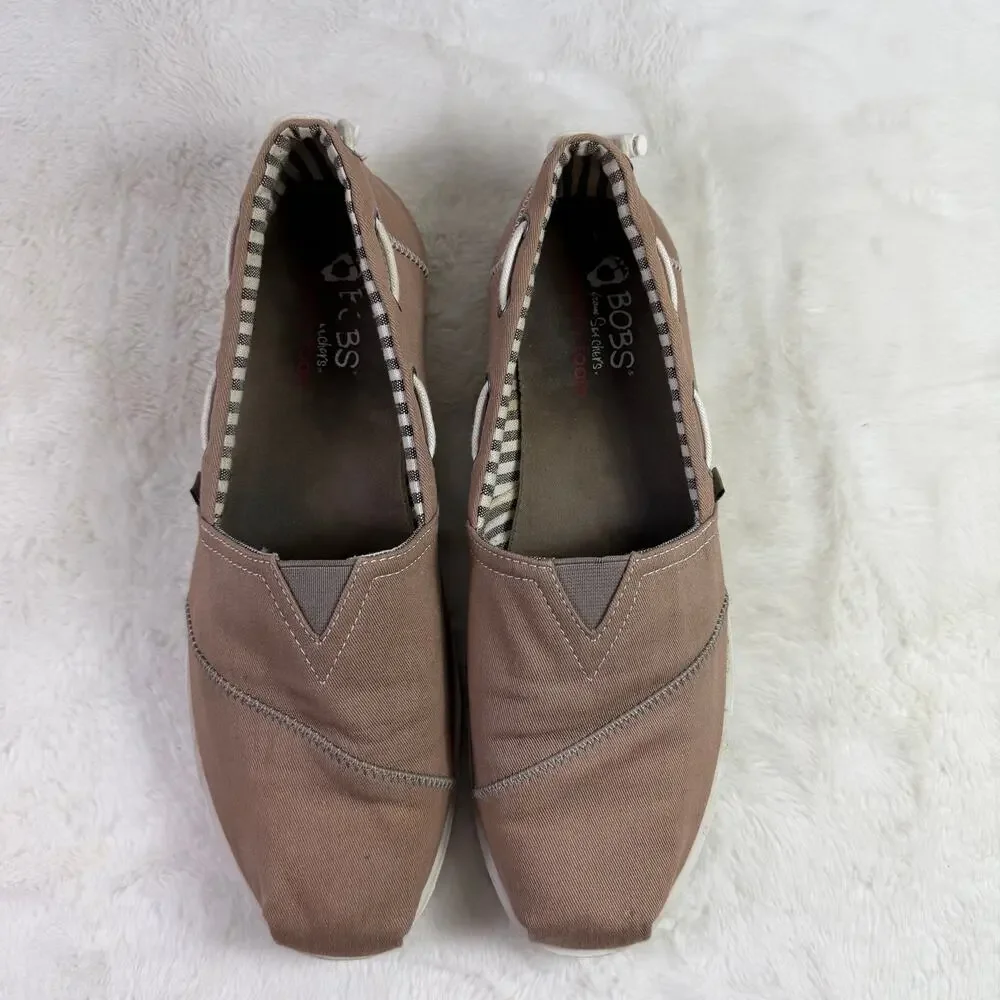 BOBS from Skechers Slip-On Shoes – Women’s Size 12 – Brown/Taupe – Memory Foam